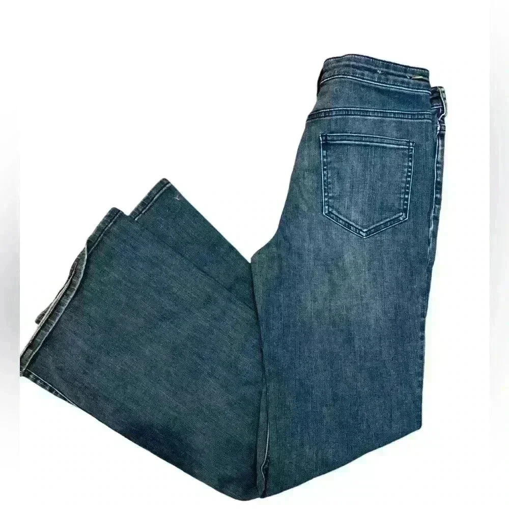 Anthropologie Pilcro Stet Flared Jeans High Waisted Denim Medium Wash